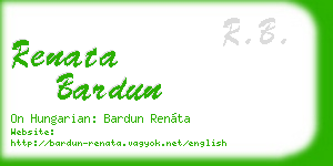 renata bardun business card